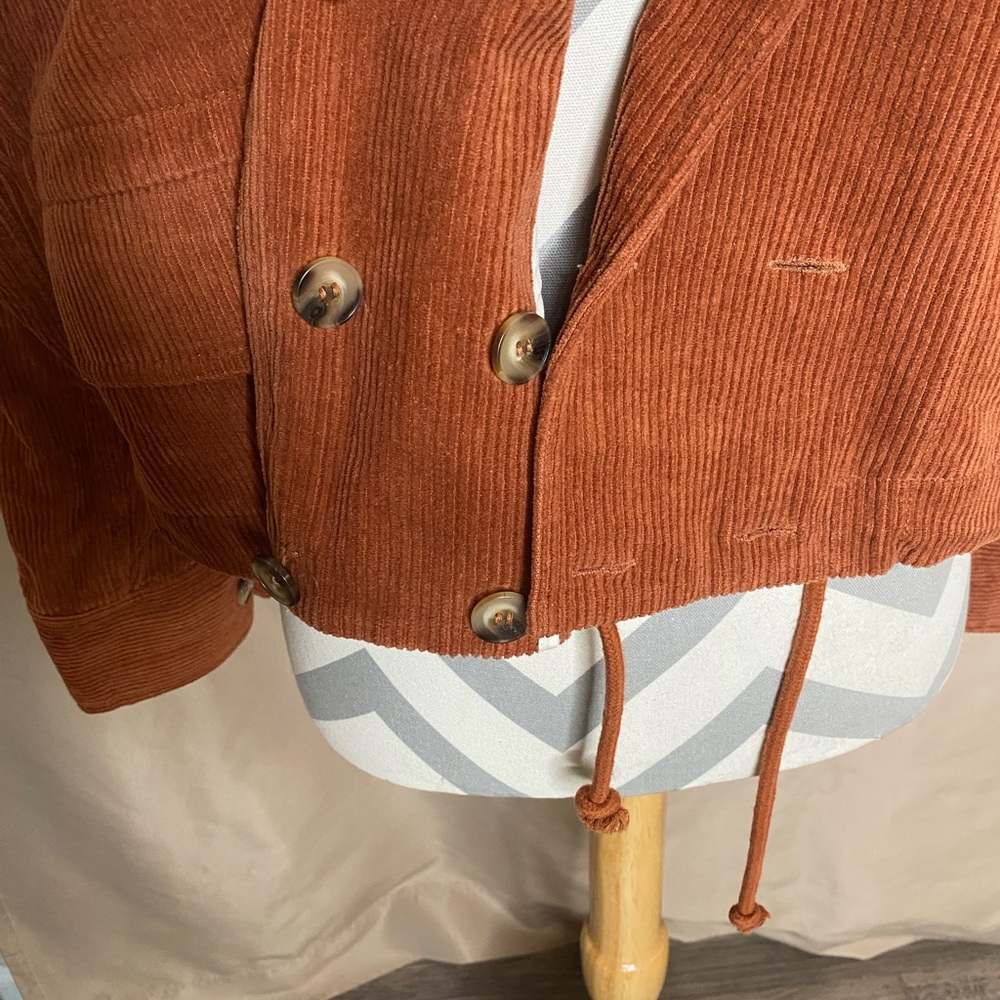 JOA Medium Dark Orange Corduroy Jacket - Picture 2 of 10